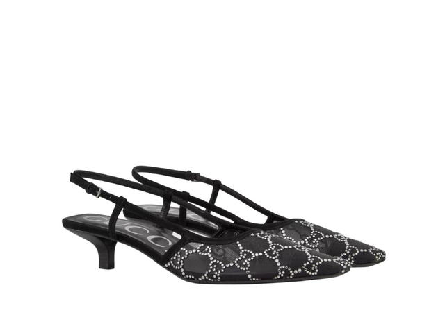 Gucci Gucci GG Crystal Slingback Pumps Black (Women's) - view 2