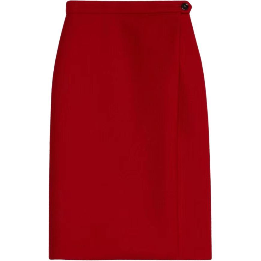 Gucci Gucci FW23 Casual Long Skirt Women's Red
