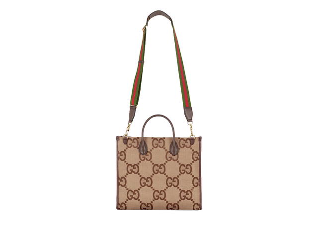 Gucci Gucci Jumbo GG Tote Bag Camel Ebony - view 5