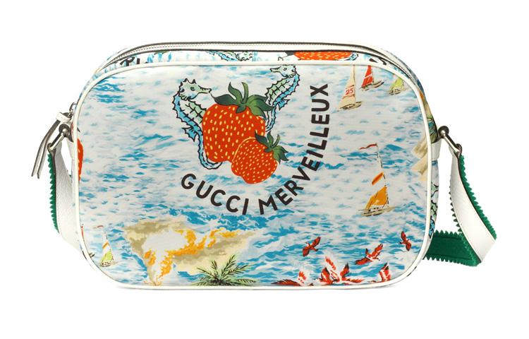 Gucci Gucci Recycled Nylon Shoulder Bag Kids' Light Blue