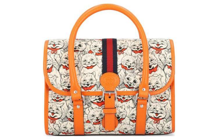 Gucci Gucci Canvas With Leather Portable Kids' Bag Regular Kids' Multicolor