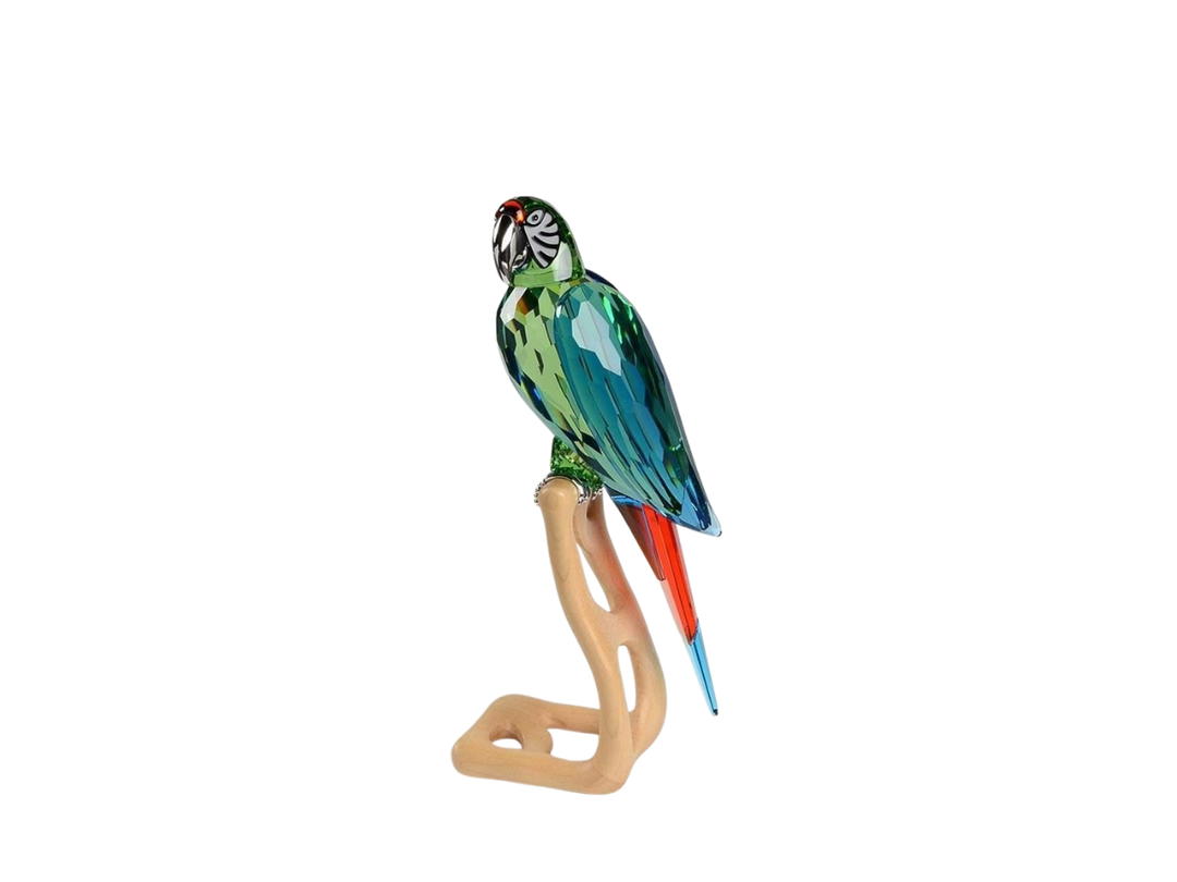 Swarovski Swarovski Crystal Paradise Birds Macaw Chrome Green