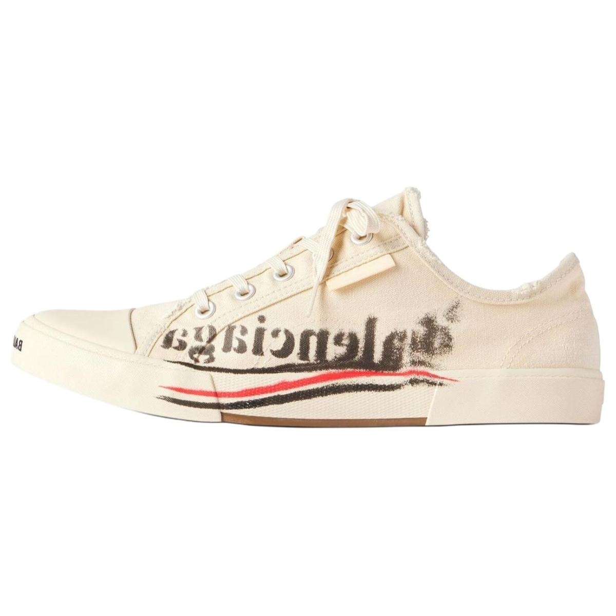 Balenciaga Balenciaga Paris Logo Printed Lace Up Sneakers