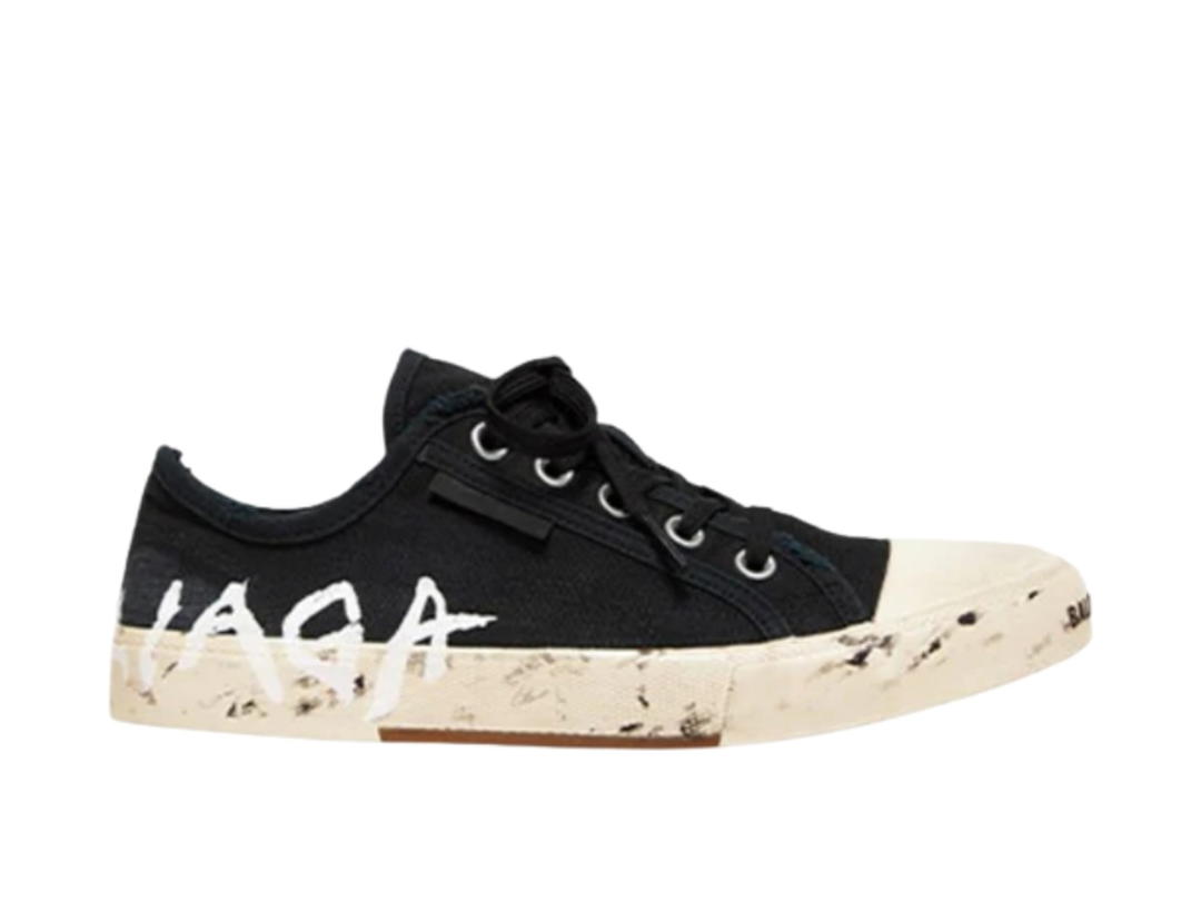 Balenciaga Balenciaga Paris Low Top Graffiti Sneakers Black