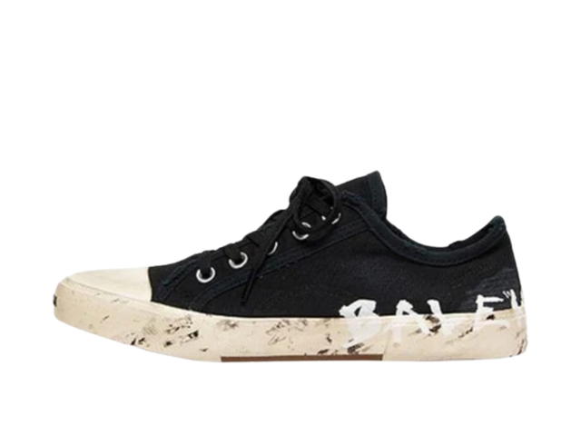 Balenciaga Balenciaga Paris Low Top Graffiti Sneakers Black - view 2