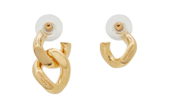 Saint Laurent Saint Laurent Asymmetrical Curb Chain - Gold - view 2