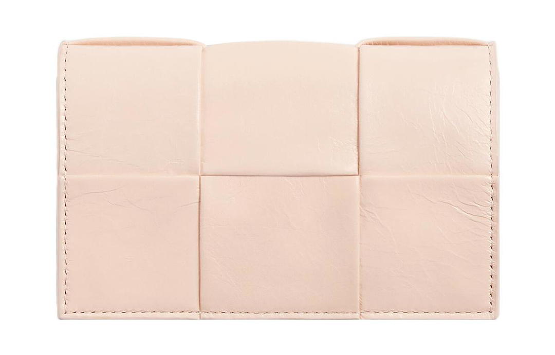 Bottega Veneta Bottega Veneta Calfskin Card Holder Men's Light Pink
