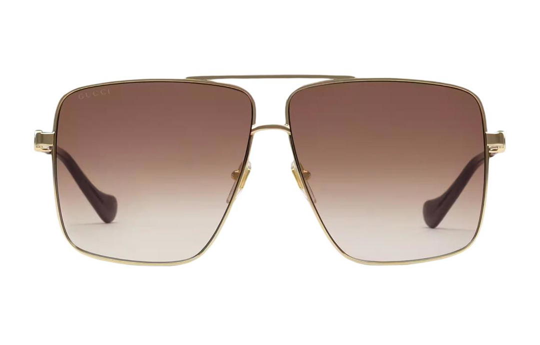 Gucci Gucci Sunglasses Unisex Gold/Gradient Brown