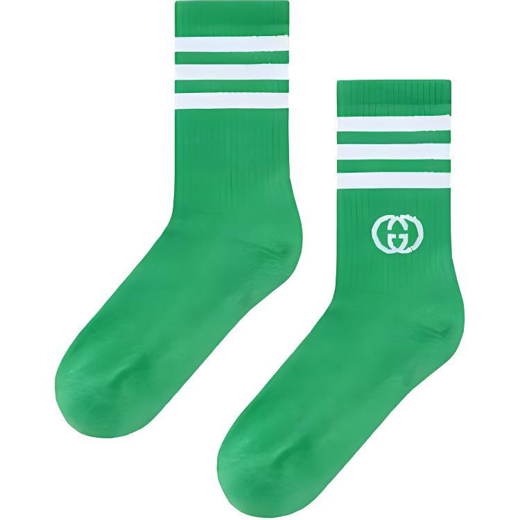 Gucci Gucci Mid Calf Socks Unisex 1 Pack Green