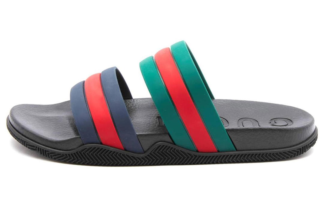 Gucci Gucci Agrado Grg Rubber Slide Black Blue Green Red