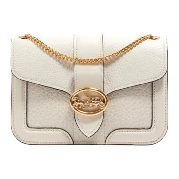 Coach Coach Georgie Leather Small Square Bag Dionysus Shoulder Bag Women's White