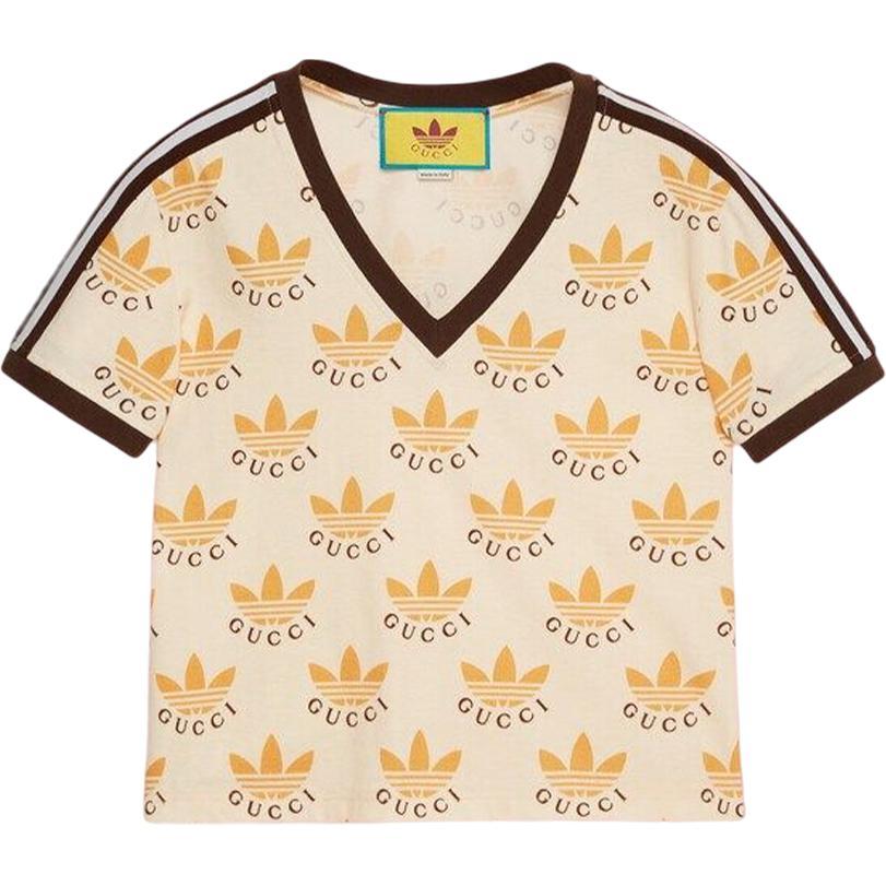 Gucci Gucci X adidas Trefoil Print T Shirt