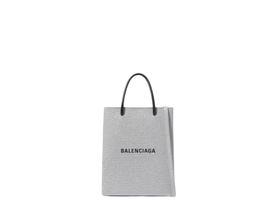 Balenciaga Balenciaga Shopping Phone Holder Bag Silver