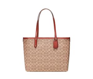 Buy Coach Central Canvas With Leather Tote Bag, Shopping Bag, Handbag, Shoulder Bag Women's Brown at Sasom – Authentic and Ready to Ship