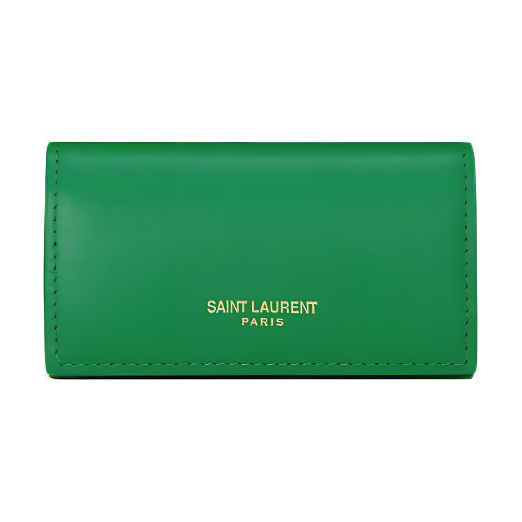 Saint Laurent Saint Laurent Smooth Leather Wallet Women's Green