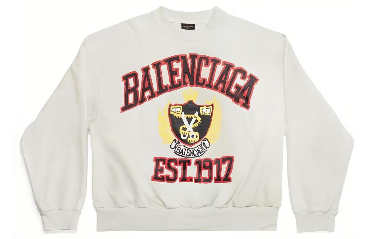 Balenciaga Balenciaga Sweatshirt Loose Fit Style Women's White