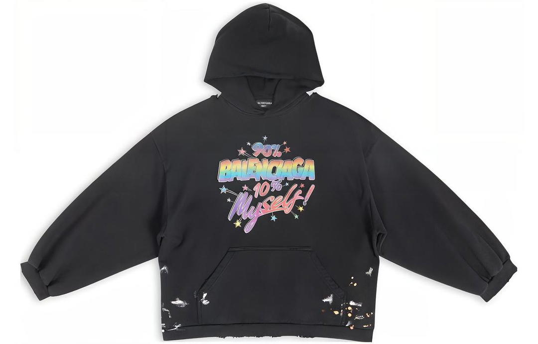 Balenciaga Balenciaga Women's 90/10 Small Fit Hoodie Black/Multi