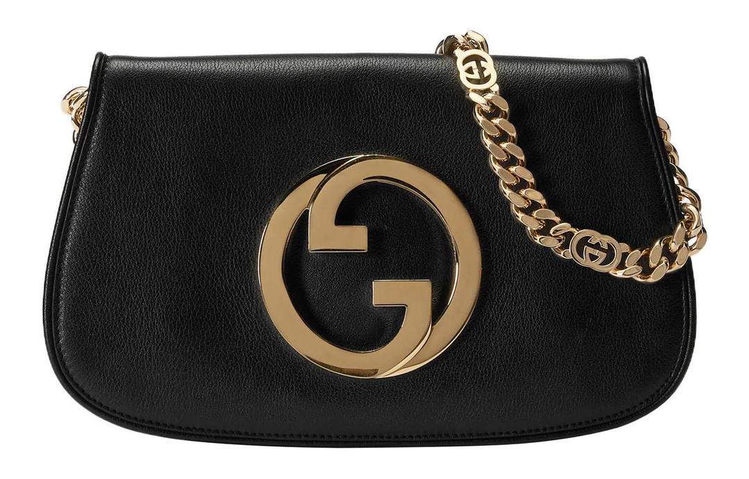 Gucci Gucci Blondie Leather Chain Shoulder Bag Crossbody Bag Shoulder Bag Women's Black