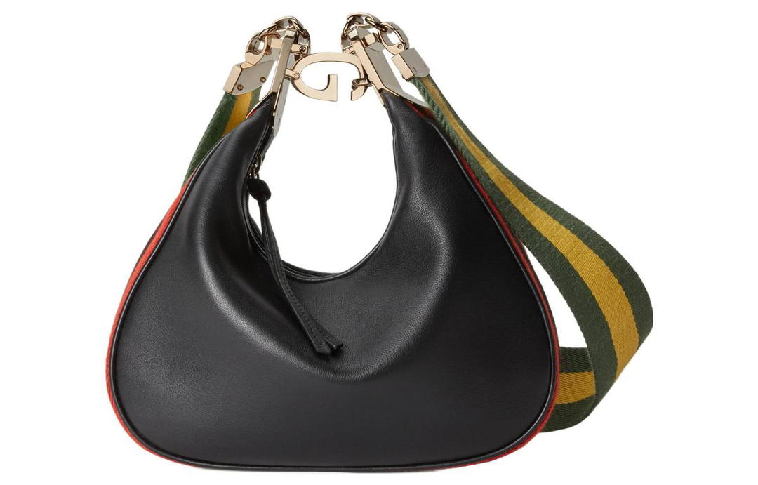 Gucci Gucci Attache Leather Crossbody Bag Shoulder Bag Women's Black