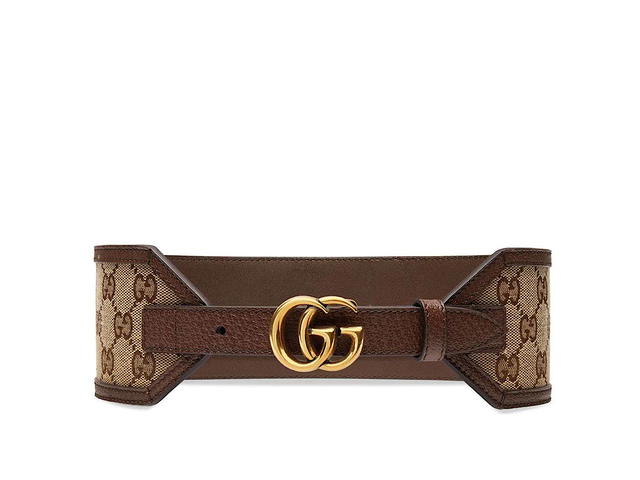 Gucci Gucci Gg Marmont Fabric Belt With Logobeige Polyester 65 Cotton 35 - view 1