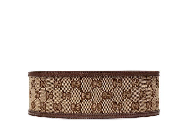 Gucci Gucci Gg Marmont Fabric Belt With Logobeige Polyester 65 Cotton 35 - view 3