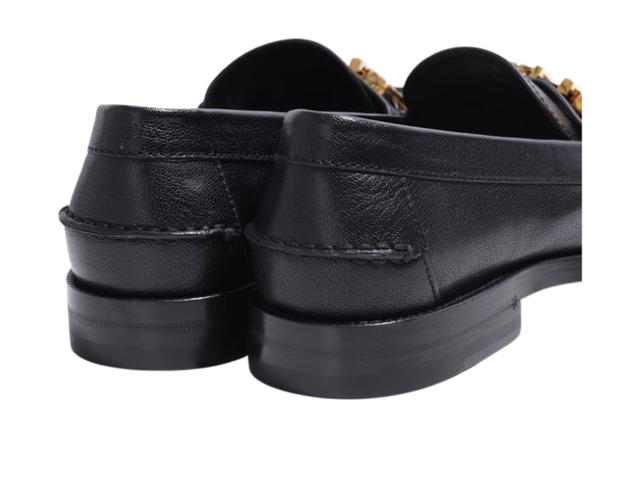 Gucci Gucci Goatskin Logo 15mm Loafers Black - view 4