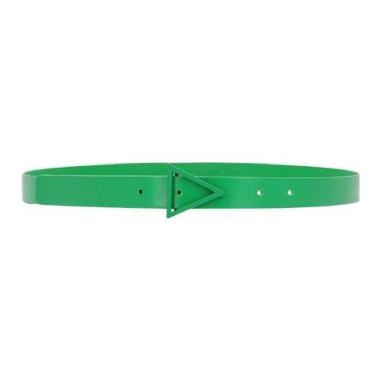 Bottega Veneta Bottega Veneta Calfskin Leather Belts Women's Green Width: 2cm