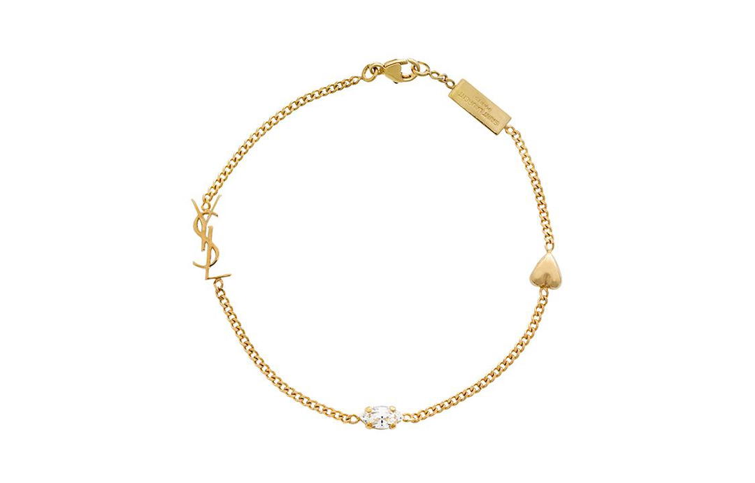 Saint Laurent Saint Laurent Cassandre Detailed Charm Bracelet