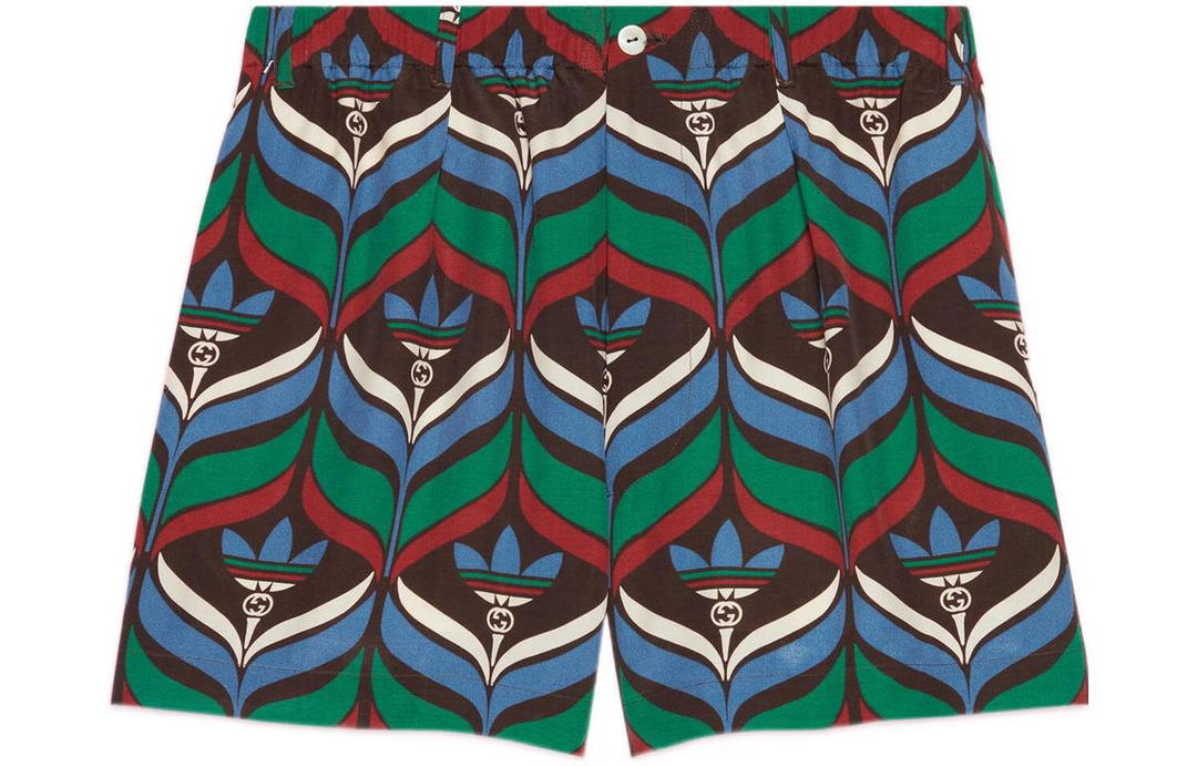 Gucci Gucci X adidas Trefoil Print Shorts