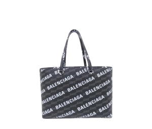 Buy Balenciaga Signature Medium East-West Shopper Tote Bag Black White at Sasom – Authentic and Ready to Ship