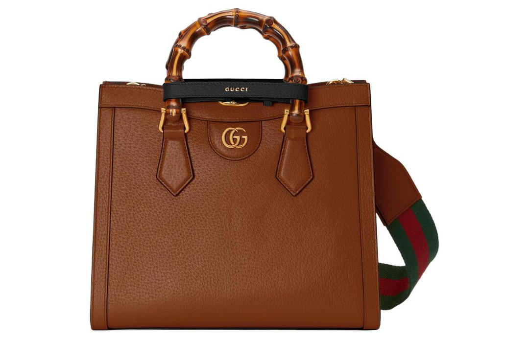Gucci Gucci Diana Leather Tote Bag Shopping Bag Shoulder Bags Handbags Small Size Unisex Brown