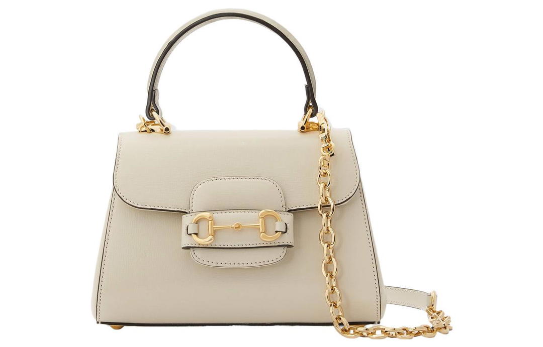 Gucci Gucci Horsebit 1955 Leather Shoulder Bag Crossbody Bag Handbag Mini Women's White