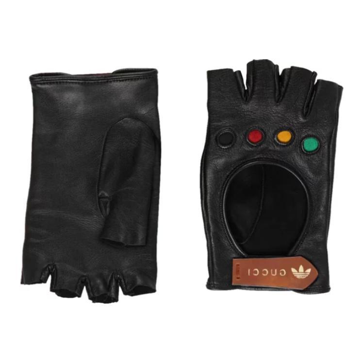 Gucci Gucci X adidas Fingerless Leather Gloves