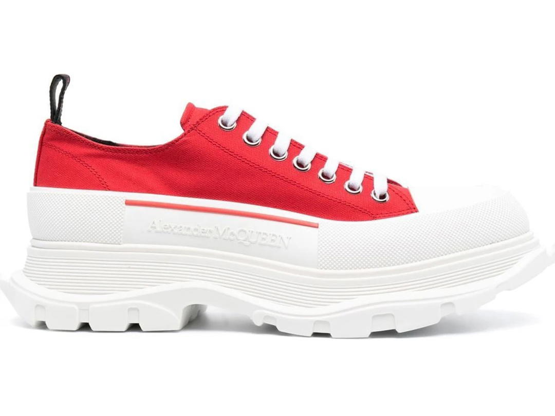 Alexander McQueen Alexander McQueen Tread Slick Low Lace Up Red White