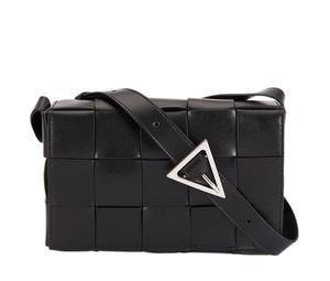 Buy Bottega Veneta Cassette Intreccio Crossbody Bag Black/Parakeet at Sasom – Authentic and Ready to Ship