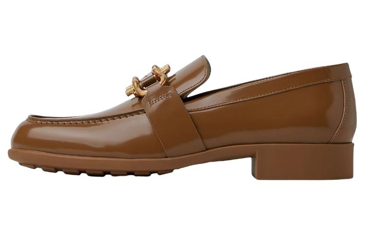 Bottega Veneta Bottega Veneta Monsieur Chunky Heel Loafers Women's Brown