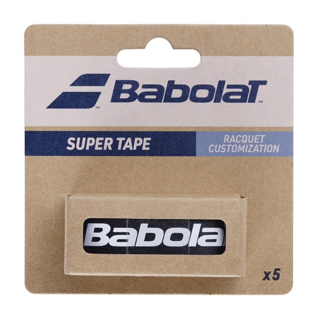 Babolat Babolat Super Tape Racquet Customization x5 - Head Protection Tape Black White