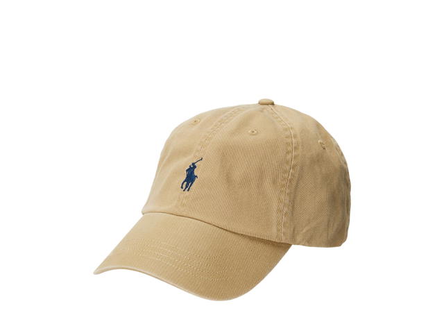 Polo Ralph Lauren The Iconic Cotton Chino Ball Cap Tan Newport Navy