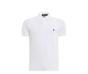 Buy Polo Ralph Lauren Logo Pique Cotton Polo Shirt White at Sasom – Authentic and Ready to Ship