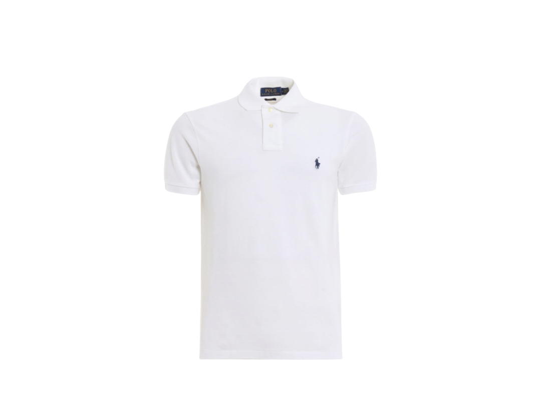 Polo Ralph Lauren Polo Ralph Lauren Logo Pique Cotton Polo Shirt White