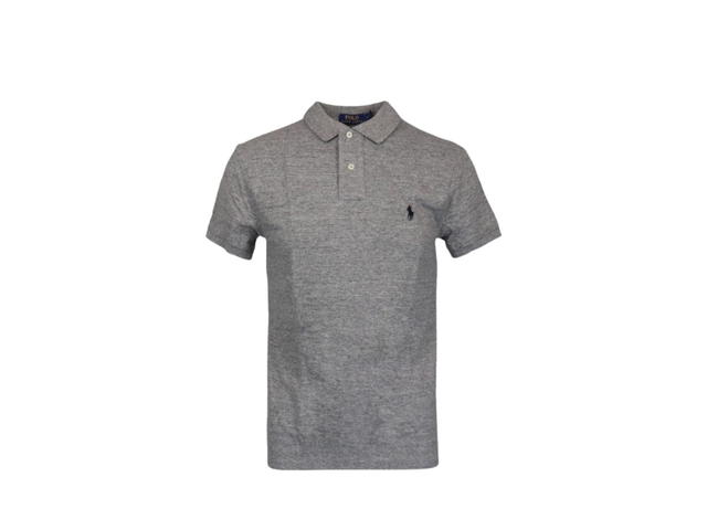 Polo Ralph Lauren Polo Ralph Lauren Logo Pique Cotton Polo Shirt Grey - view 1