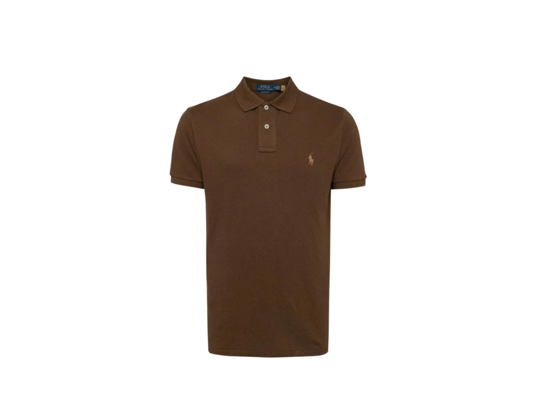 Polo Ralph Lauren Polo Ralph Lauren Pima Cotton Polo Shirt Classic Fit T-shir Brown