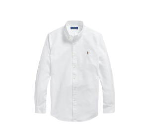 Buy Polo Ralph Lauren Embroidered-Logo Button-Down Shirt White at Sasom – Authentic and Ready to Ship