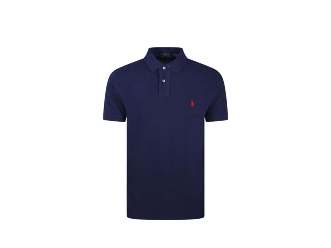 Polo Ralph Lauren Polo Ralph Lauren Pony Logo Custom Slim Fit Polo Shirt Navy
