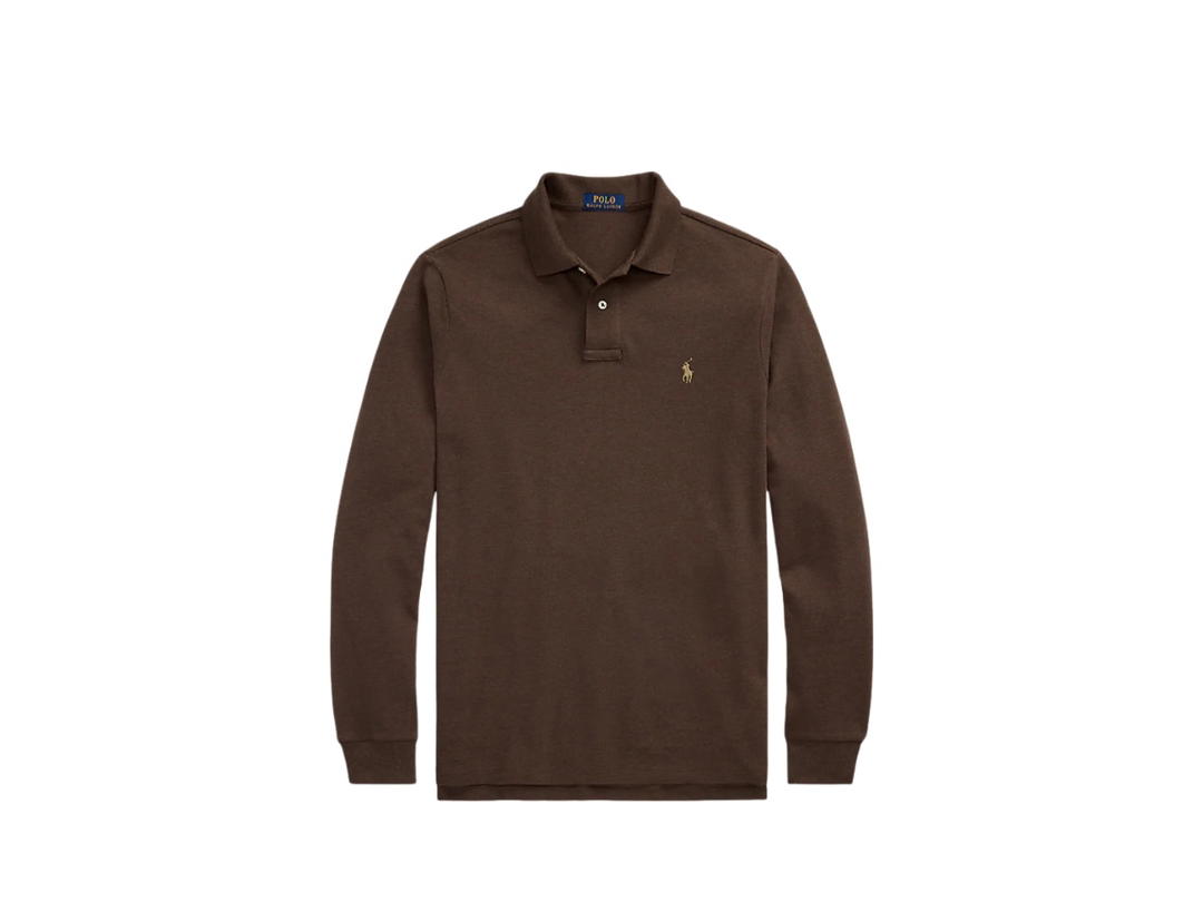 Polo Ralph Lauren Polo Ralph Lauren Custom Slim Fit Mesh Polo Shirt Brown
