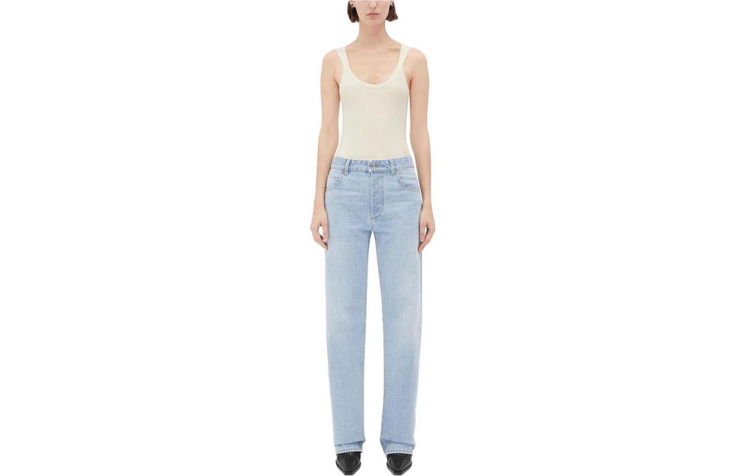 Bottega Veneta Bottega Veneta Mid Waisted Straight Leg Jeans
