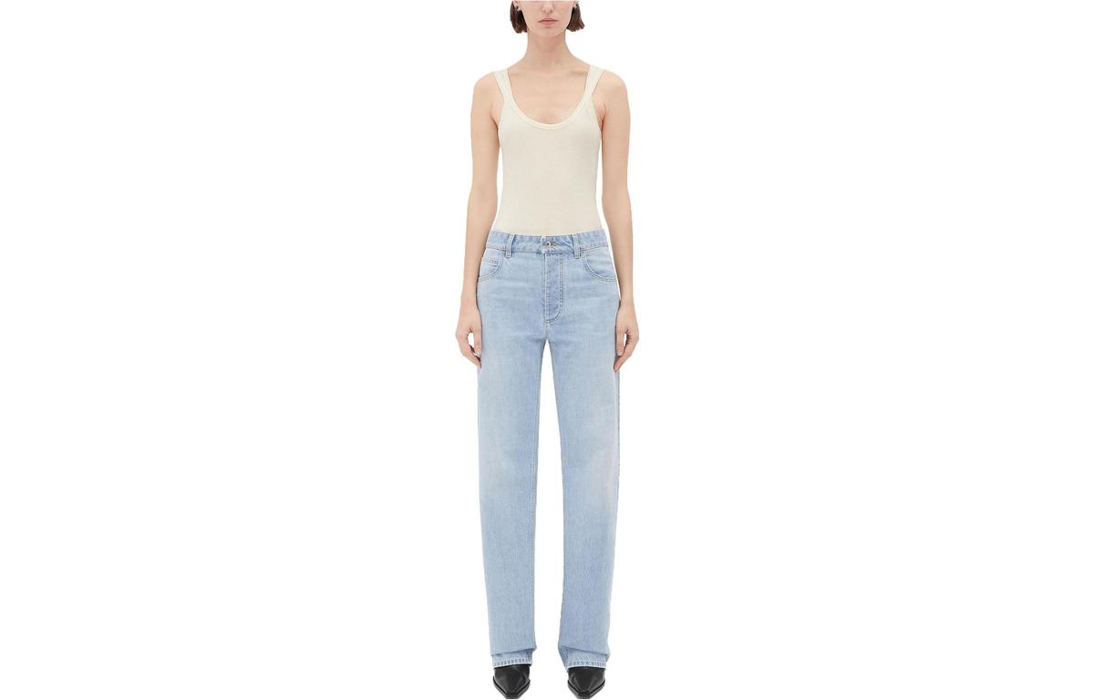Bottega Veneta Bottega Veneta Mid Waisted Straight Leg Jeans