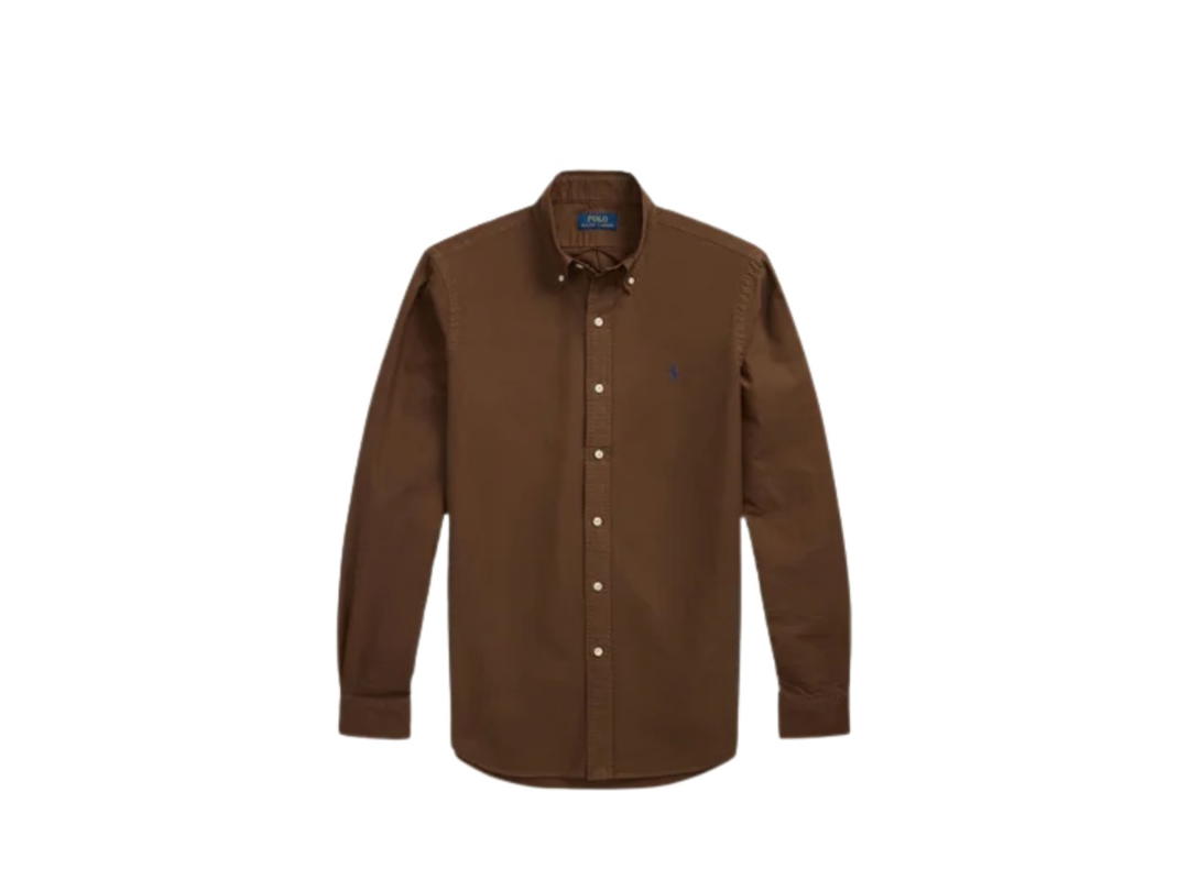 Polo Ralph Lauren Polo Ralph Lauren Classic Fit Garment-Dyed Oxford Shirt Brown