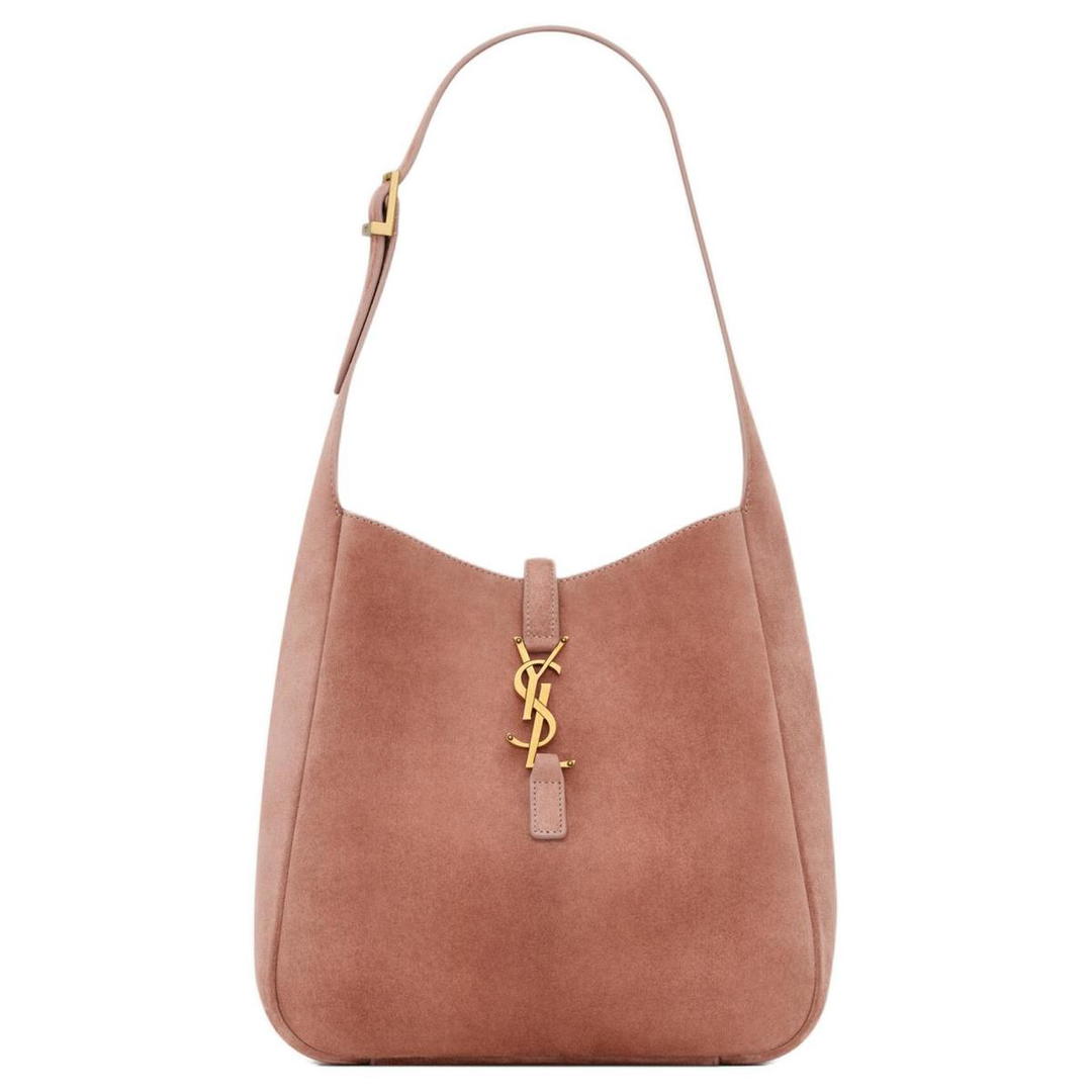 Saint Laurent Saint Laurent LE5A7 Suede Handbag Shoulder Bag Small Size Women's Light Pink