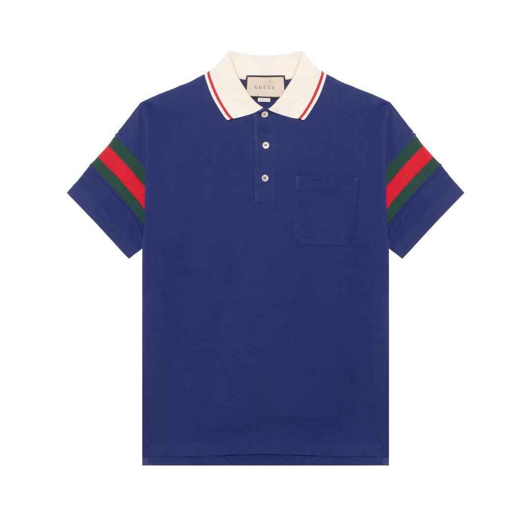 Gucci Gucci Polo Shirts Men Blue
